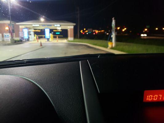 Time of attempted car wash during "open hours" on wednesday... CLOSED