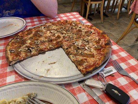 Sausage and Mushroom Pizza