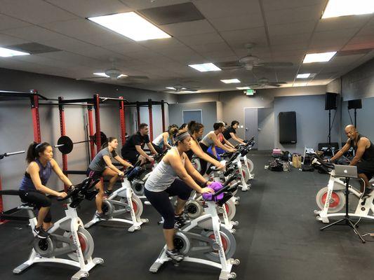 One of our cycle classes at 6PM.