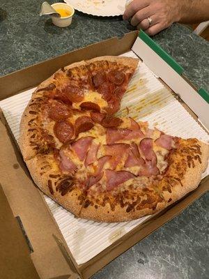 Ham and pepperoni