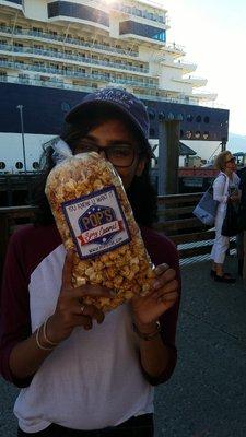 Me with the new LOVE of my life: a large spicy caramel. Perfect blend of sweet and spicy that's quite addicting.