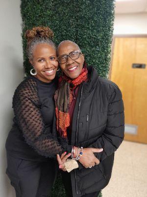 Dr. Bolds with her Mom during the Grand Opening Party