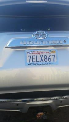 LA TV REPAIR VEHICLE LIC PLATE#