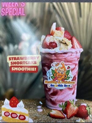 Special of the week strawberry shortcake smoothie