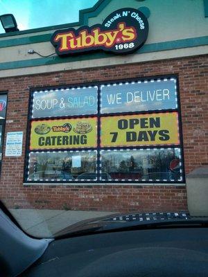 they are open until 9 p.m. and believe me they are getting traffic. thank you Tubby's for being in my neighborhood