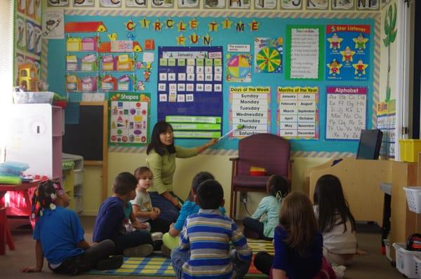 Circle time where we learn and explore.