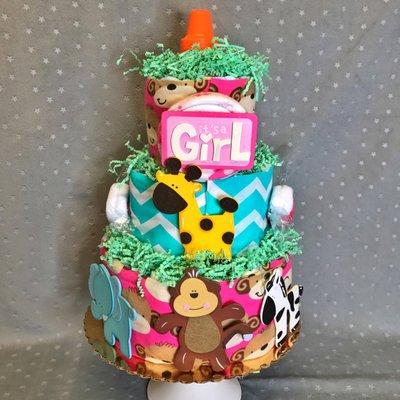 Jungle Theme Diaper Cake