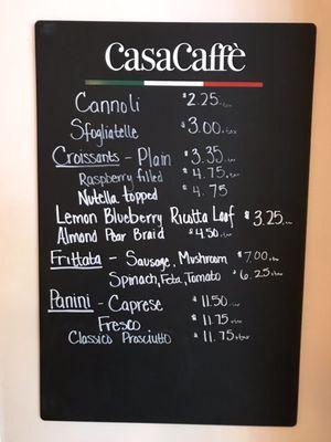 Chalkboard Menu