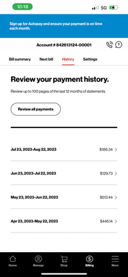 More bills even though I told them I cancelled day 2 in. Plus they moved us back to a consumer so we now pay two bills