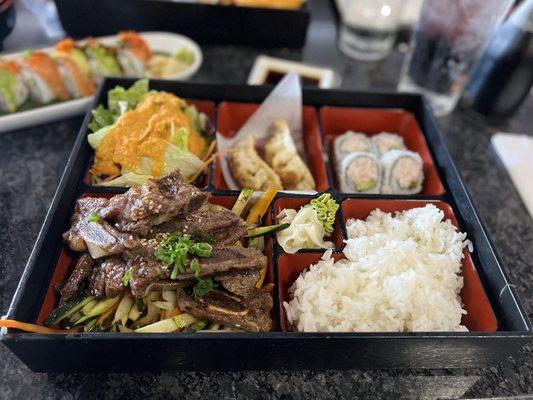 Beef rib bento box