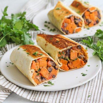 Spicy Sweet Potato & Black Bean Burrito