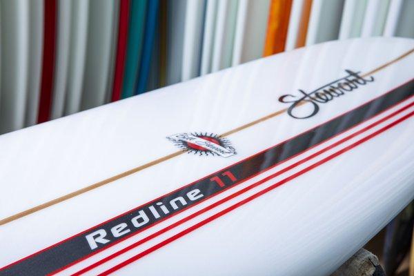 The Stewart Redline11, quite possibly the best all-around longboard ever made! Turns like an 8'6, paddles like a 9'6, noserides like a 10'0.