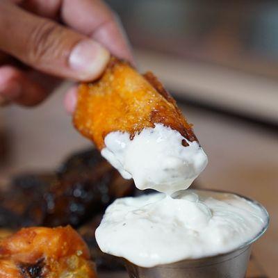 Wings are for dipping!