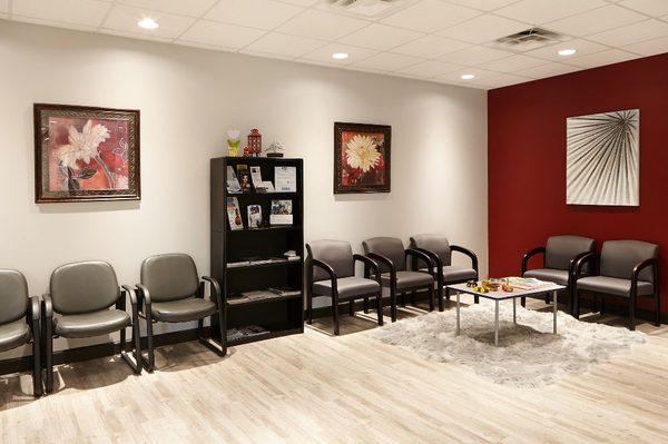 We have lots of space in our waiting area and our exam rooms are wheelchair accessible!