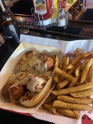 Italian meatballs sub with fries is Thursday special!!