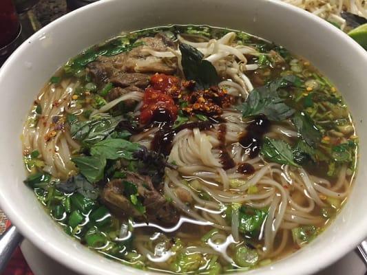 Oxtail noodle soup. So, so, so very good. Do not pass this broth up!