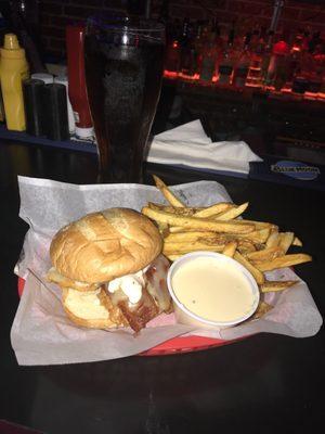 Spicy Chicken Sandwich w/ Michelob Amber Bock