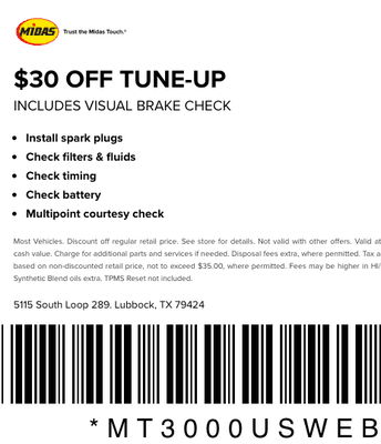 $30 OFF your tune up!