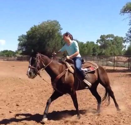 Riding lesson at Orona's Ranch