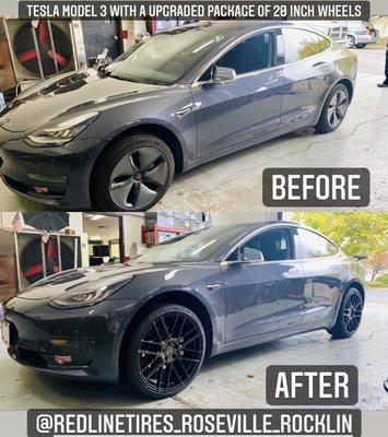 New Wheels and Tires on Tesla. We work on all models of Tesla.