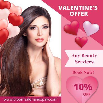 Schedule any of our beauty services at our salon and get FLAT 10% Discount.