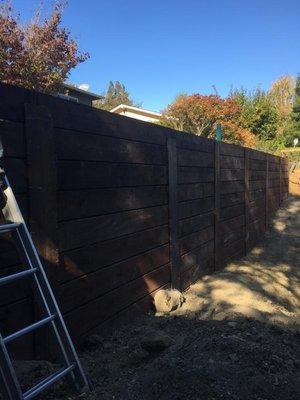 Finished retaining wall