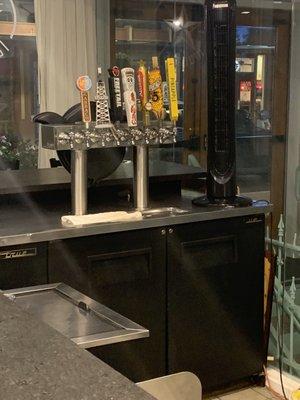 The beers on tap