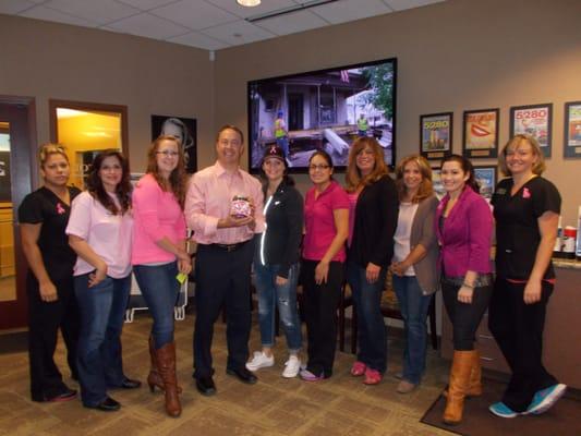 Stoll Orthodontics supporting breast cancer awareness.  October 2014