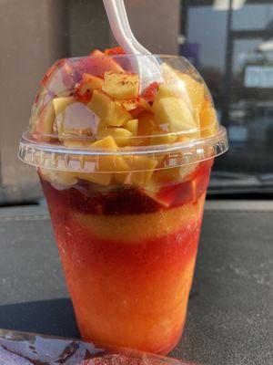 Mangonada ($7.25) comes with traditional tamarind covered straw (separately packaged)