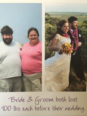 Bride and Groom lost weight and found a healthy lifestyle for their new beginning.