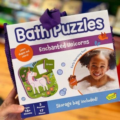 Bath time can be a lot of work sometimes, so keep it fun with one of these  bath puzzles  from Doc Taylor's Toy Emporium ...