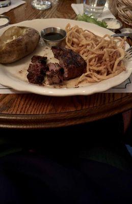 6oz filet with baked tater.