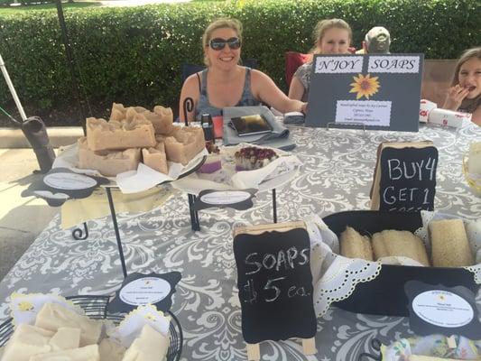 These are soaps, but they look like little cakes.  #Farmers #Market  #Tomball #Realtor