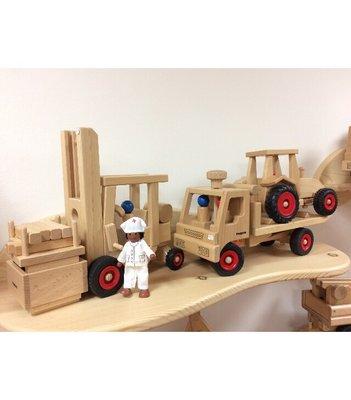 Wooden vehicles and figures