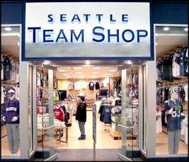 Seattle Team Shop in Kitsap Mall, Silverdale (across from the Gap, near Buckle).