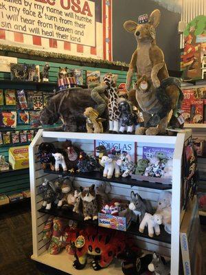 Stuffed animal display