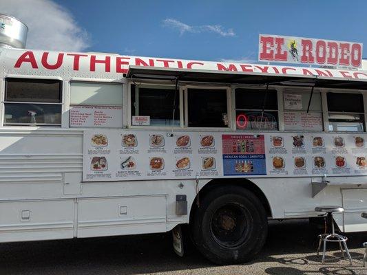 Menu on Food Truck