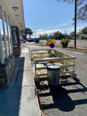 Outdoor seating area