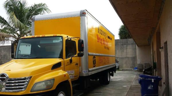 Rodney's relocation service has nice trucks to make sure your merchandise is transported safely