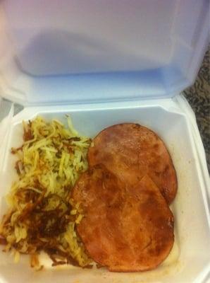 Ham and hash browns