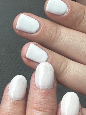 My daughters white nails and my "white"