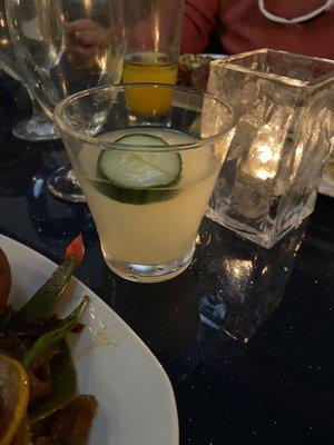 Spicy cucumber gimlet