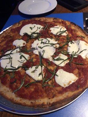 Margarita cauliflower crust pizza