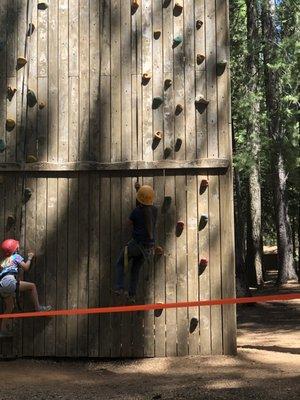 Rock climbing wall