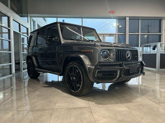 Mercedes G-Wagon in the showroom in Motorcars!