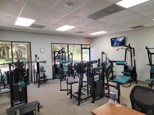 We offer exercise rehabilitation to our patients and have a full gym in our facility.