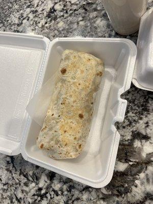 Steak burrito