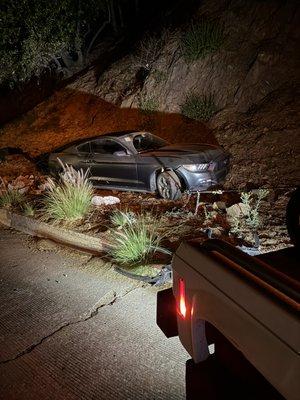 2017 Ford Mustang GT Accident Winch out