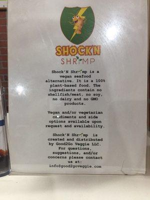 SHOCK'N SHRIMP  are an Amazing  VEGAN OPTION !!!!!