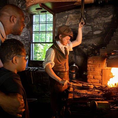 A family visits the Blacksmith